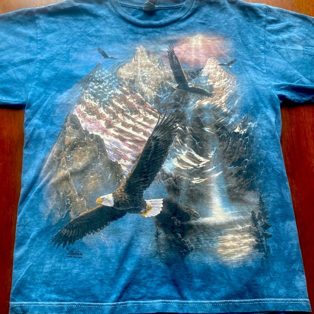 Y2K Bald Eagle Graphics T-shirt Size M